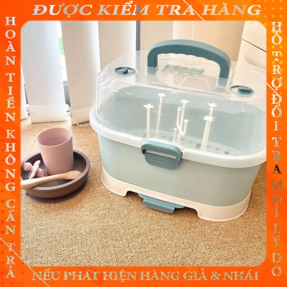 Khay giá úp bình sữa jupin mẫu mới có 2 van thoát hơi ẩm llucanh - kawaii baby