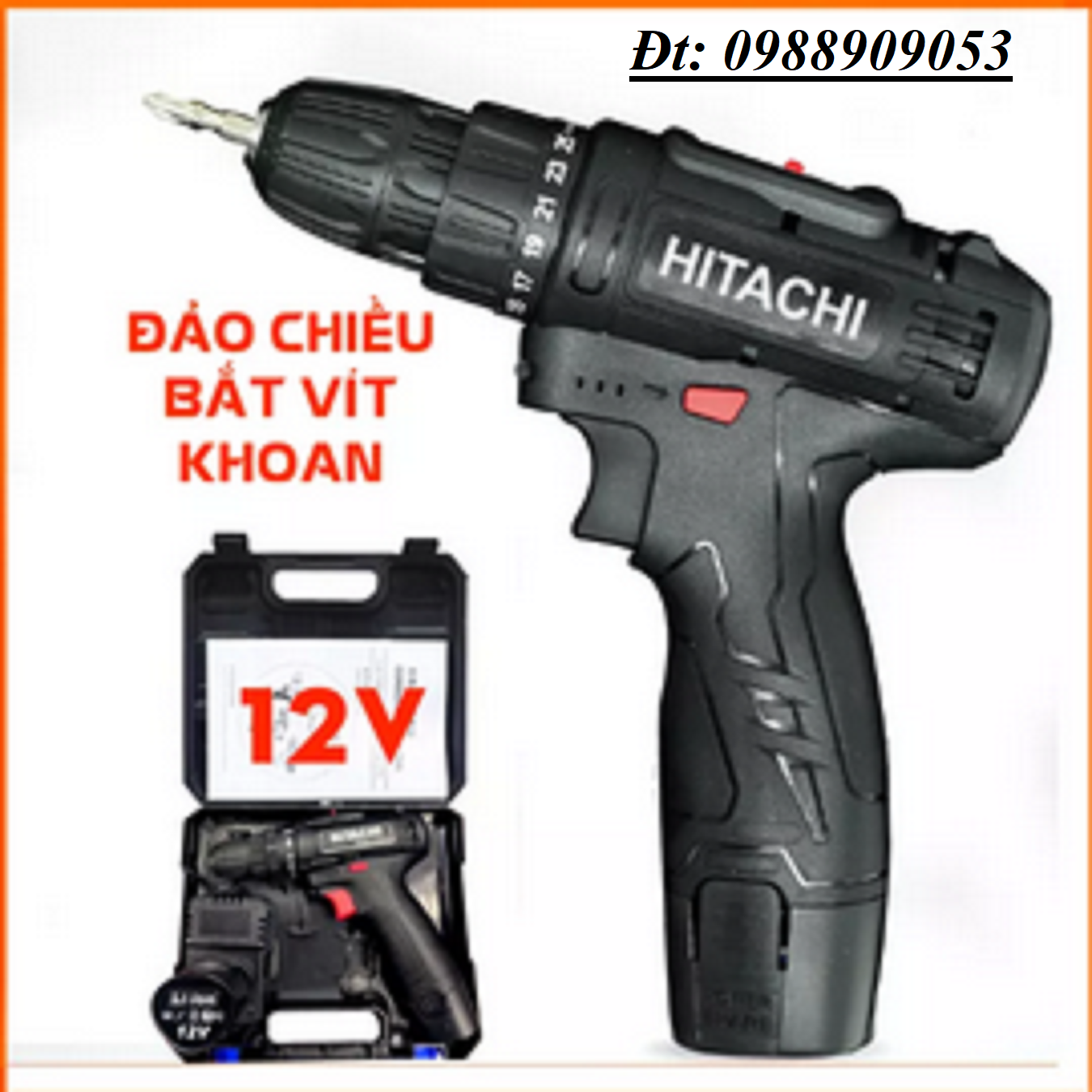 MÁY KHOAN PIN 12V - 2 TỐC ĐỘ - KHOAN PIN 12V