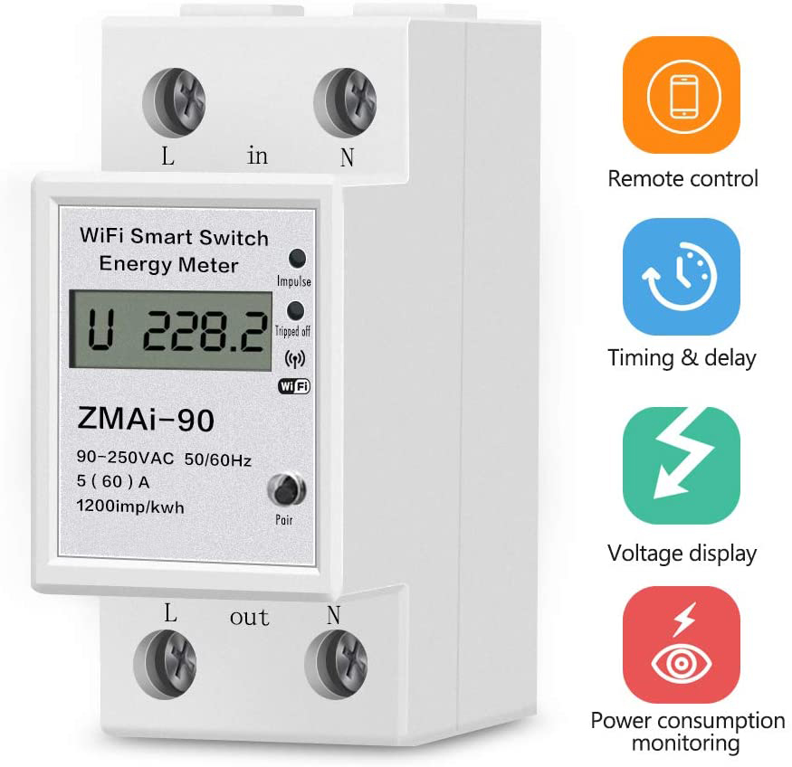 Công tơ điện tử 60A Wifi Tuya