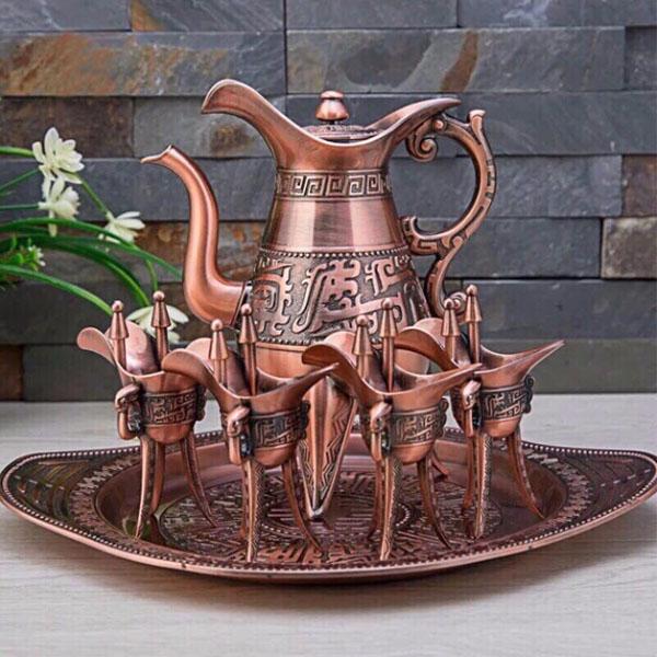 bộ ấm chén đồng  tần thủy hoàng