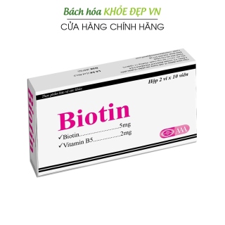 Viên uống bổ sung Biotin Vitamin B5 giúp tóc chắc khỏe giảm gãy rụng tóc thumbnail
