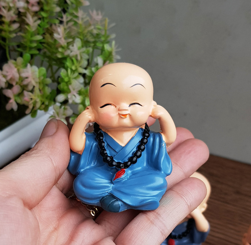 [HCM]Bộ tượng Tứ Không đeo xâu chuỗi 5cm