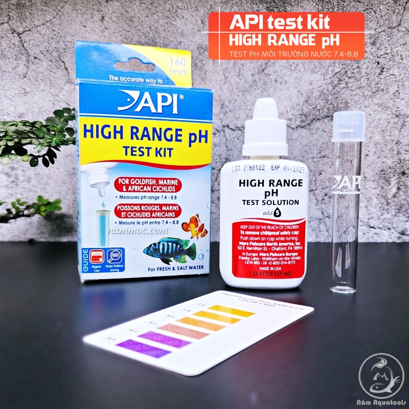API Test Kit - Test NO2 / NO3 / NH3/NH4 / Test pH / Test Canxi | Bộ Test API Cho Hồ Cá Nước Ngọt và Nước Mặn