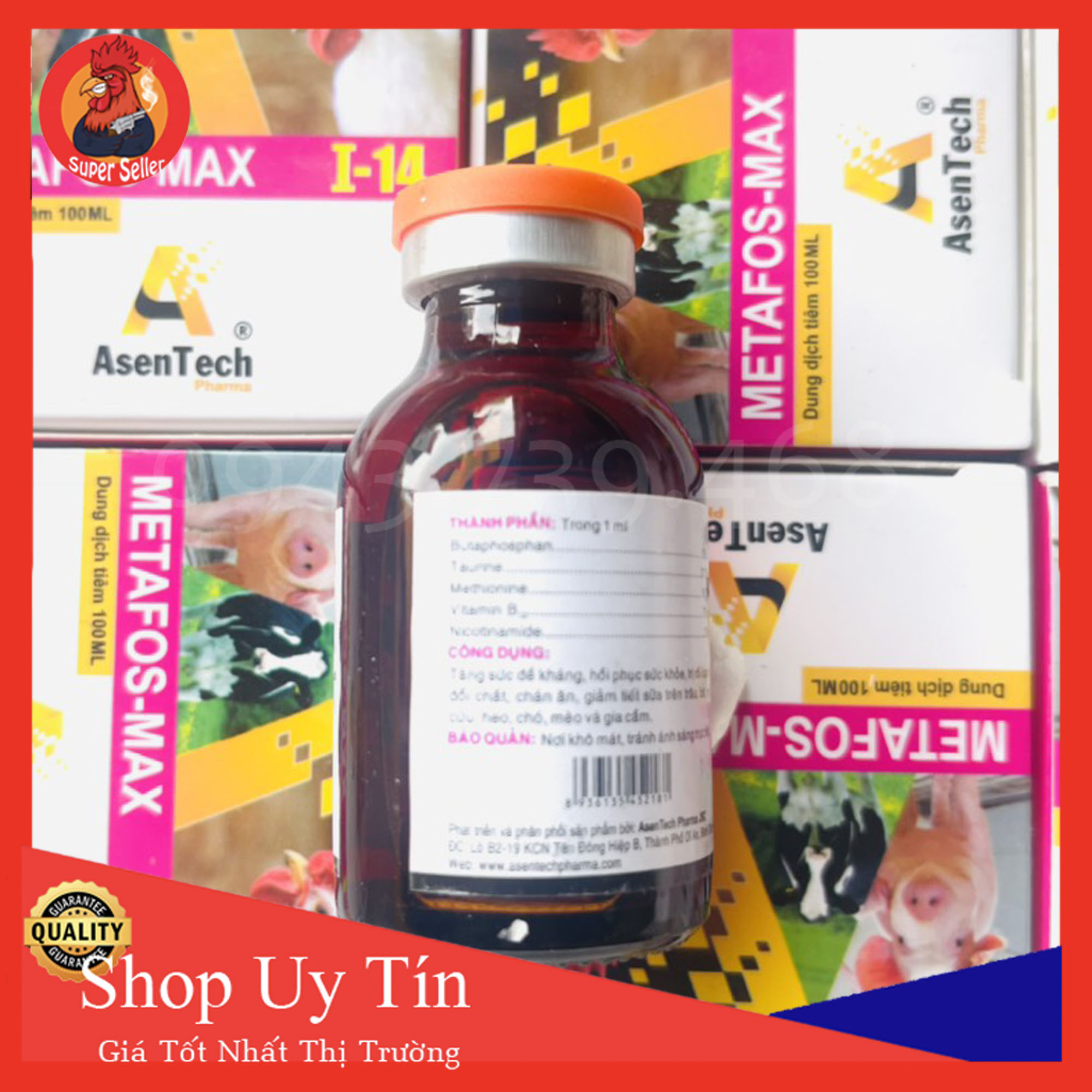 Metafos Max Chai 20ml Dinh Dưỡng Nuôi Gà Đá