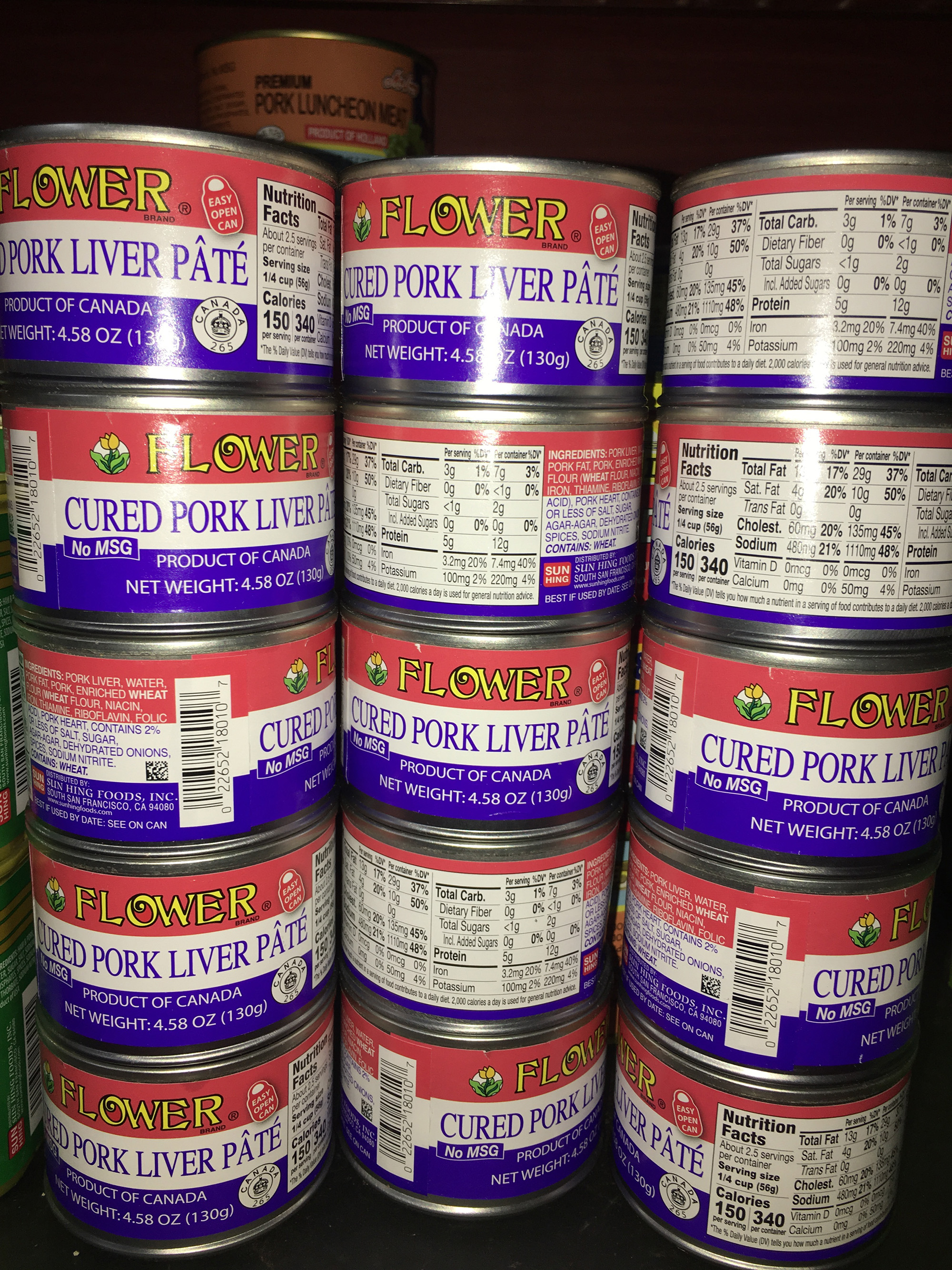 Pate Flower Pork Liver Pâtê (4.58oz-130g). Xuất xứ: Canada