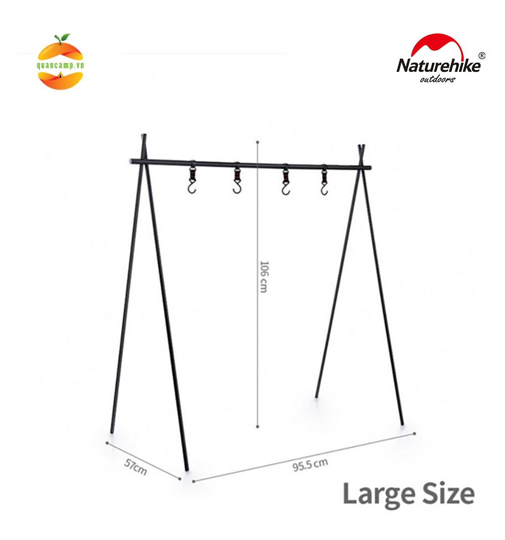 [HCM]Giá treo đồ dã ngoại Triangular Rack NatureHike NH19BJ082
