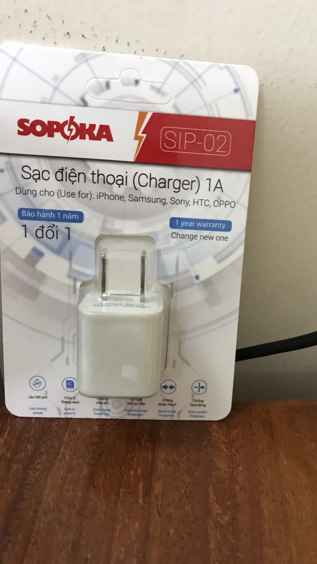 Củ sạc điện thoại SOPOKA SIP-02 1A