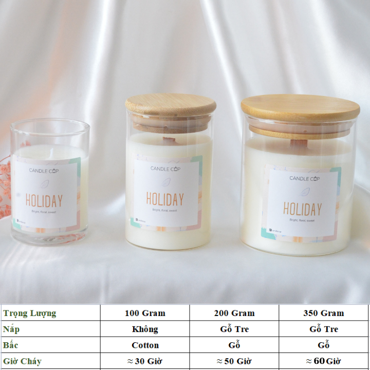 Nến Thơm handmade AGAYA Candle Cup - MÙI HOLIDAY