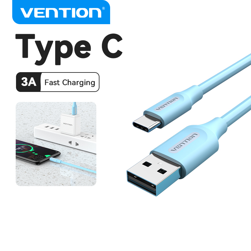 Vention USB Type C Cable for Samsung S10 S9 3A Fast USB Charging Type-C Charger Data Cable for Redmi note 8 pro USB-C Cabo Wire