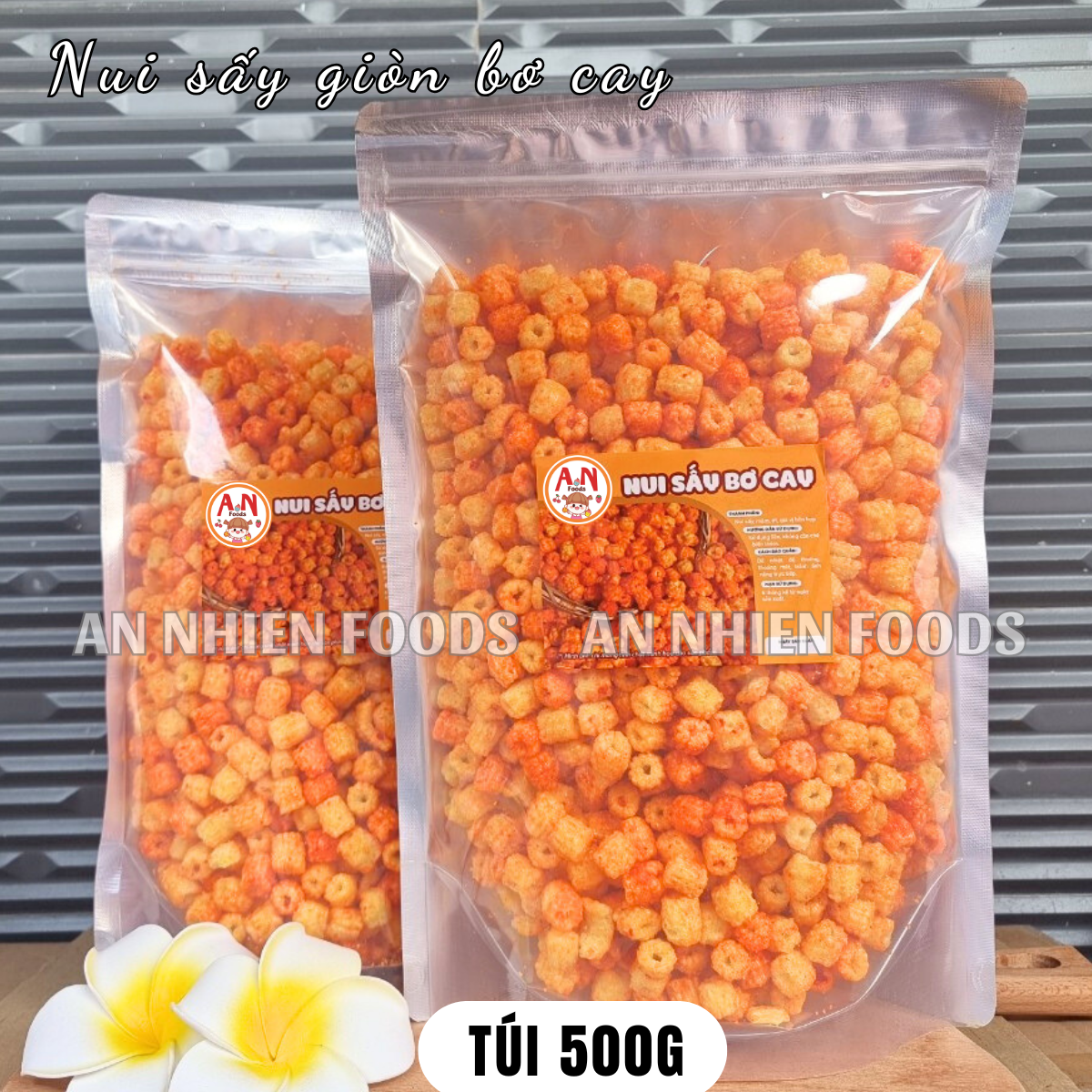 Nui chiên bơ cay (có video) {Khối lượng tịnh, không tính bao bì}