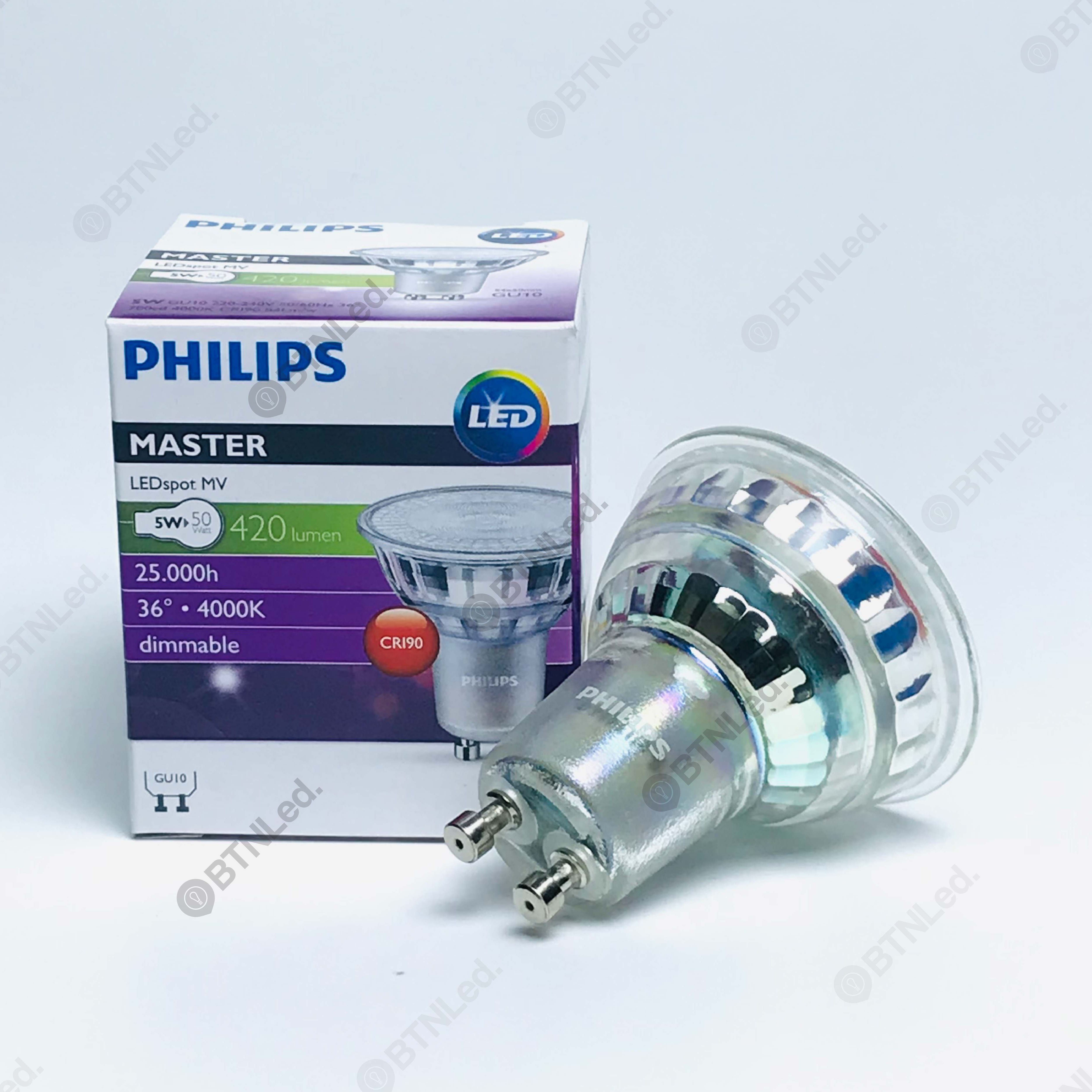 Đèn LED Philips Master LEDspot GU10 36D Dim (4.9W / 5W) - Hàng chính hãng