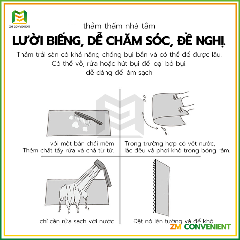 Thảm lau chân in hình 3D siêu THẢM LAU CHÂN, THẢM CHÙI CHÂN 3D CHỐNG TRƠN TRƯỢT SIÊU THẤM NHÀ TẮM ,NHÀ BẾP 40x60CM