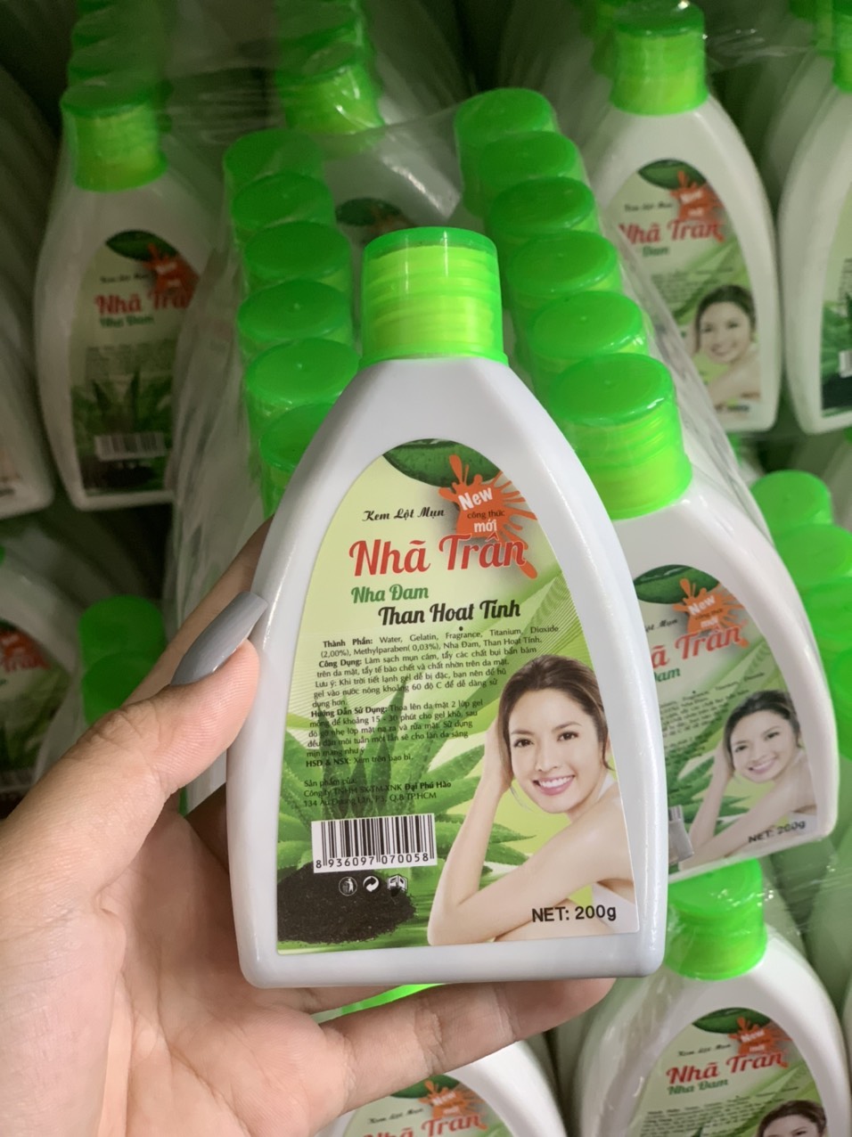 gel lột mun nha đam