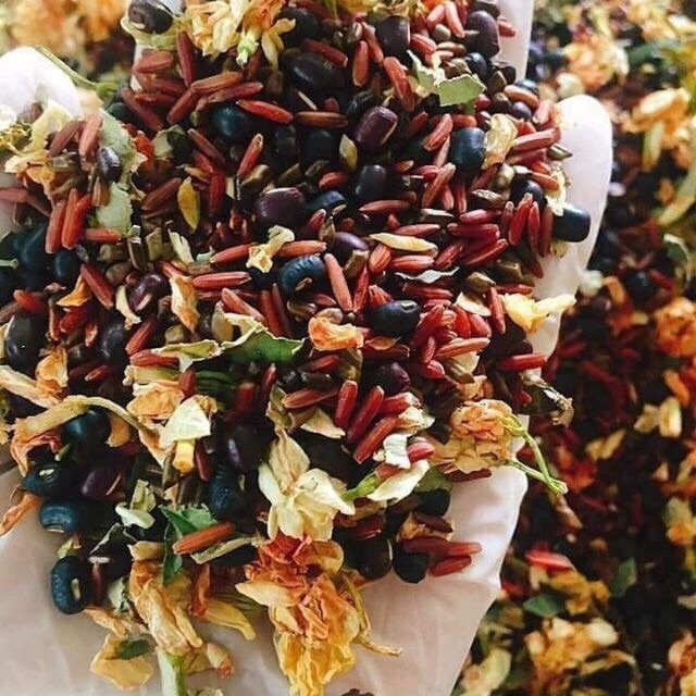 [MIỄN SHIP] Hộp 500g Trà hoa ngũ cốc giảm cân, thanh nhiệt mát gan, trà gạo lứt đậu đen cỏ ngọt thải độc, tốt cho sức khoẻ