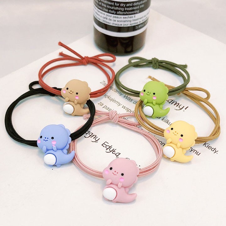 [HCM]Combo 5 Dây cột tóc hình khủng long siêu cute