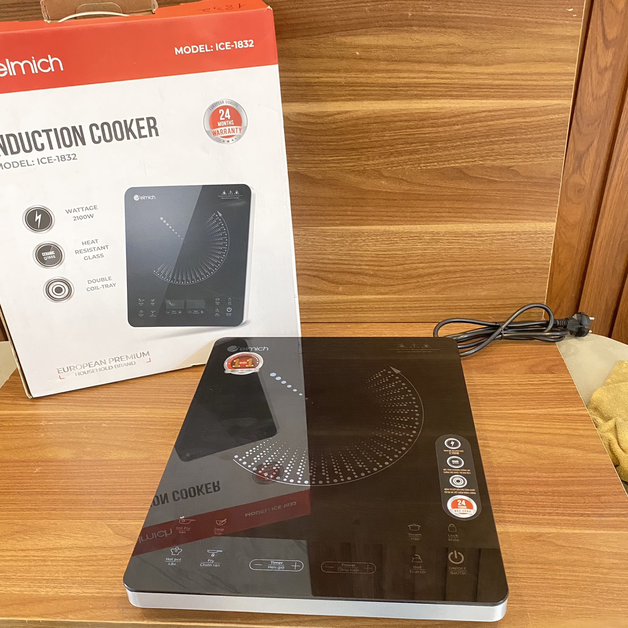 Bếp điện từ Elmich ICE-1832 ( Điện áp 220V - Công suất 2.100W - BH 24 tháng)