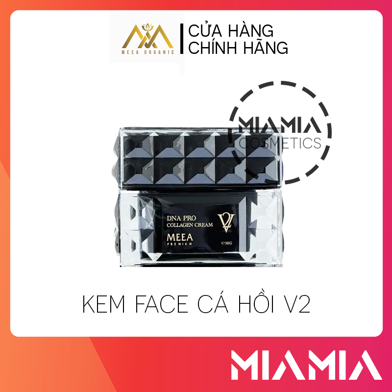 Combo kem face collagen dna pro v2 cá hồi và serum tinh chất ampoule v2 meea organic