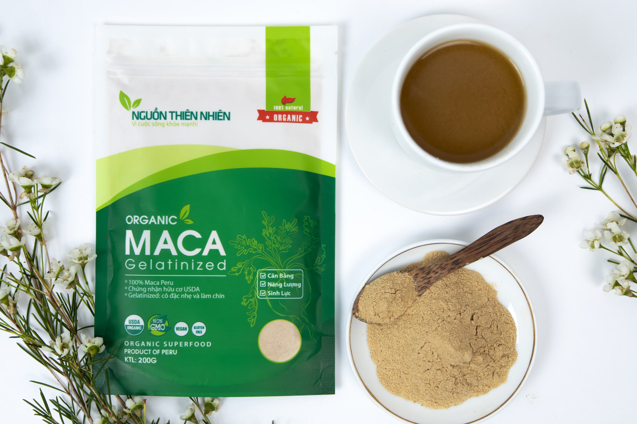 Bột Maca hữu cơ Peru-Sâm Maca Peru Nguồn Thiên Nhiên 200g