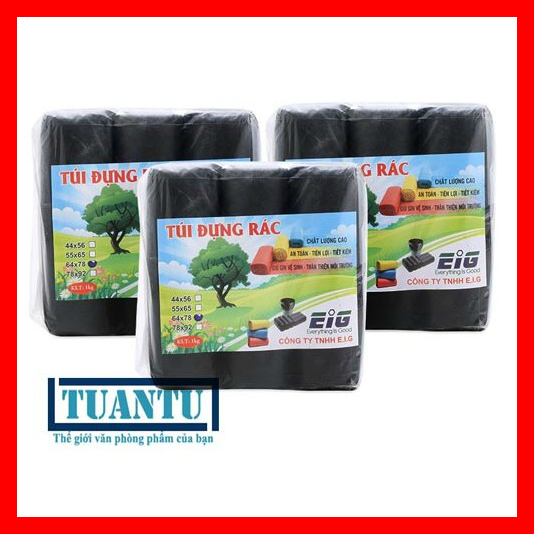 Siêu Hot! Combo 3 cuộn túi đựng rác size tiểu 45x55cm (1KG)