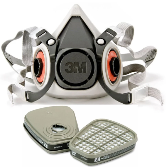 Mặt nạ phòng độc 3m 6200 kèm phin lọc