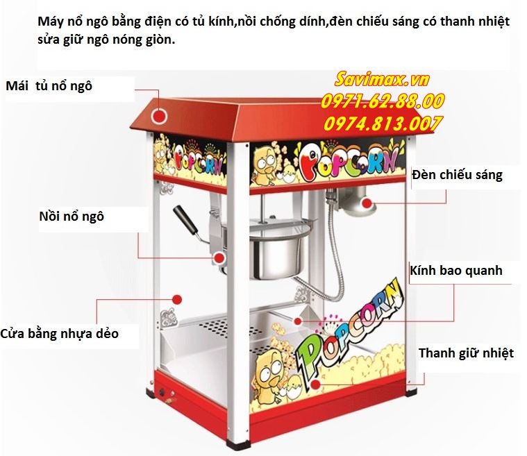 Máy làm bắp rang bơ điện SV-1608