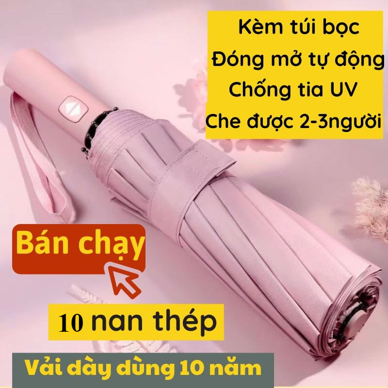 Ô Che Mưa Ô Che Nắng 10 Nan Tán Rộng Chống Tia UV Cao Cấp Dù Che Mưa - T3M