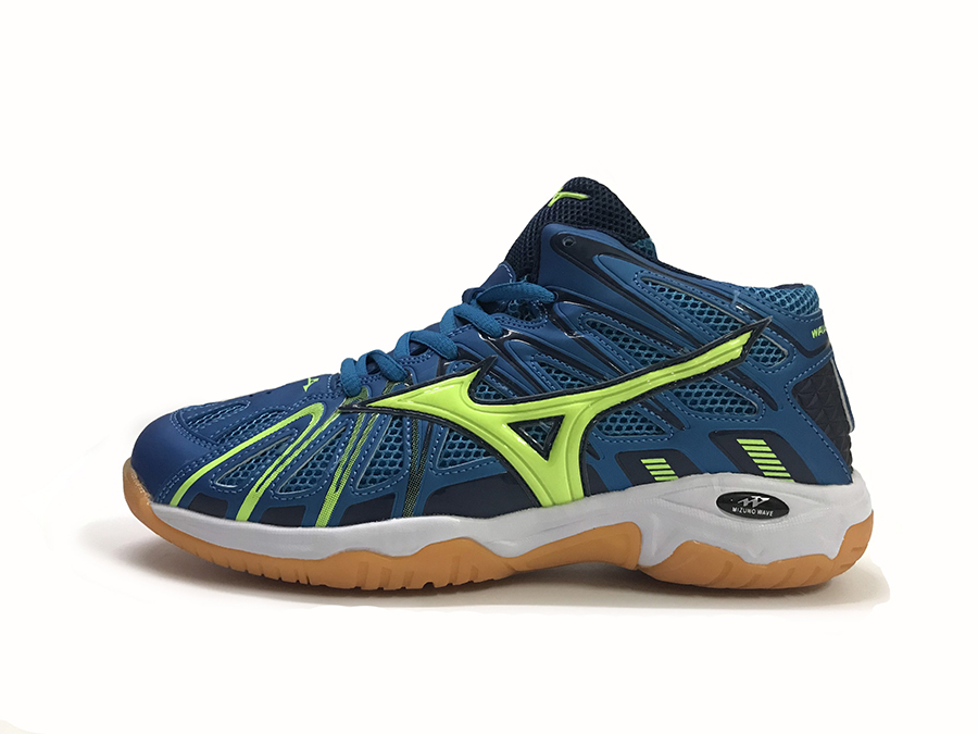Blue Mizuno Wave Tornado X Mid 2017 Sepatu Mizuno Wave Tornado