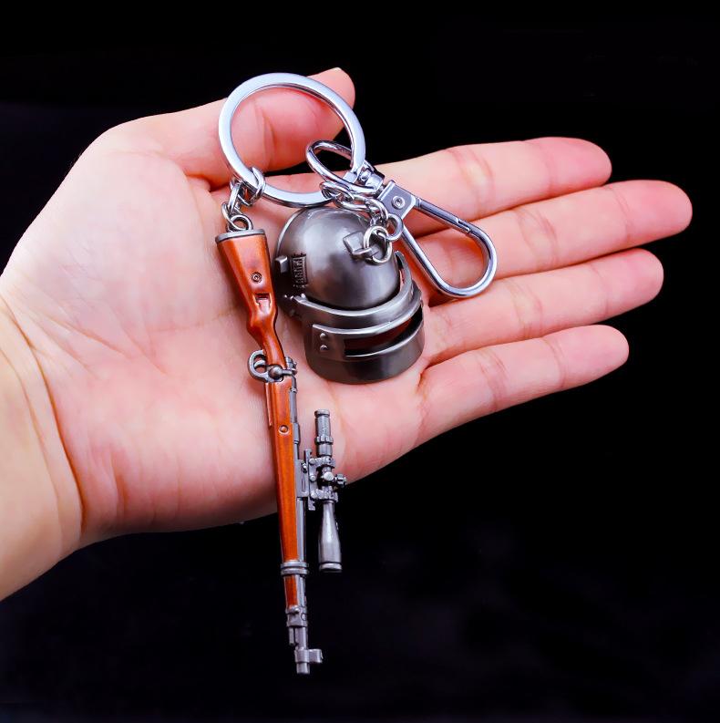 Bộ Móc Khóa Mũ 3 Và Kar98 Game PUBG