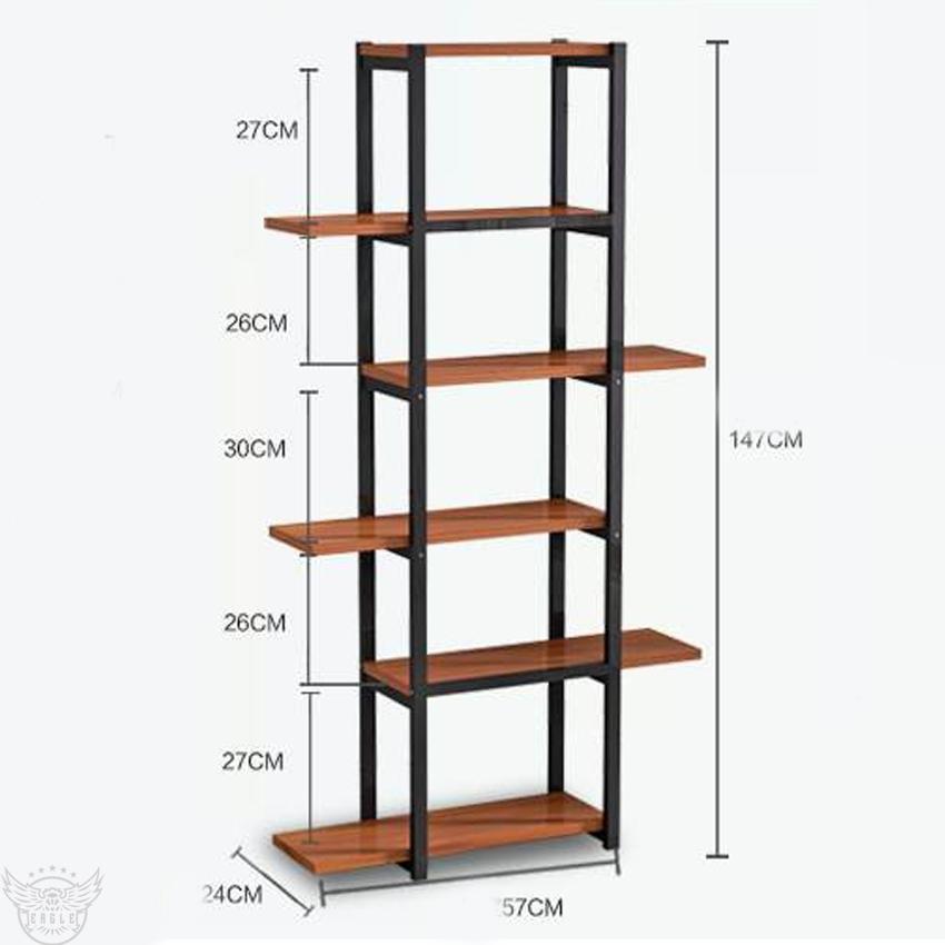 Kệ trang trí gỗ khung sắt tĩnh điện 6 tầng