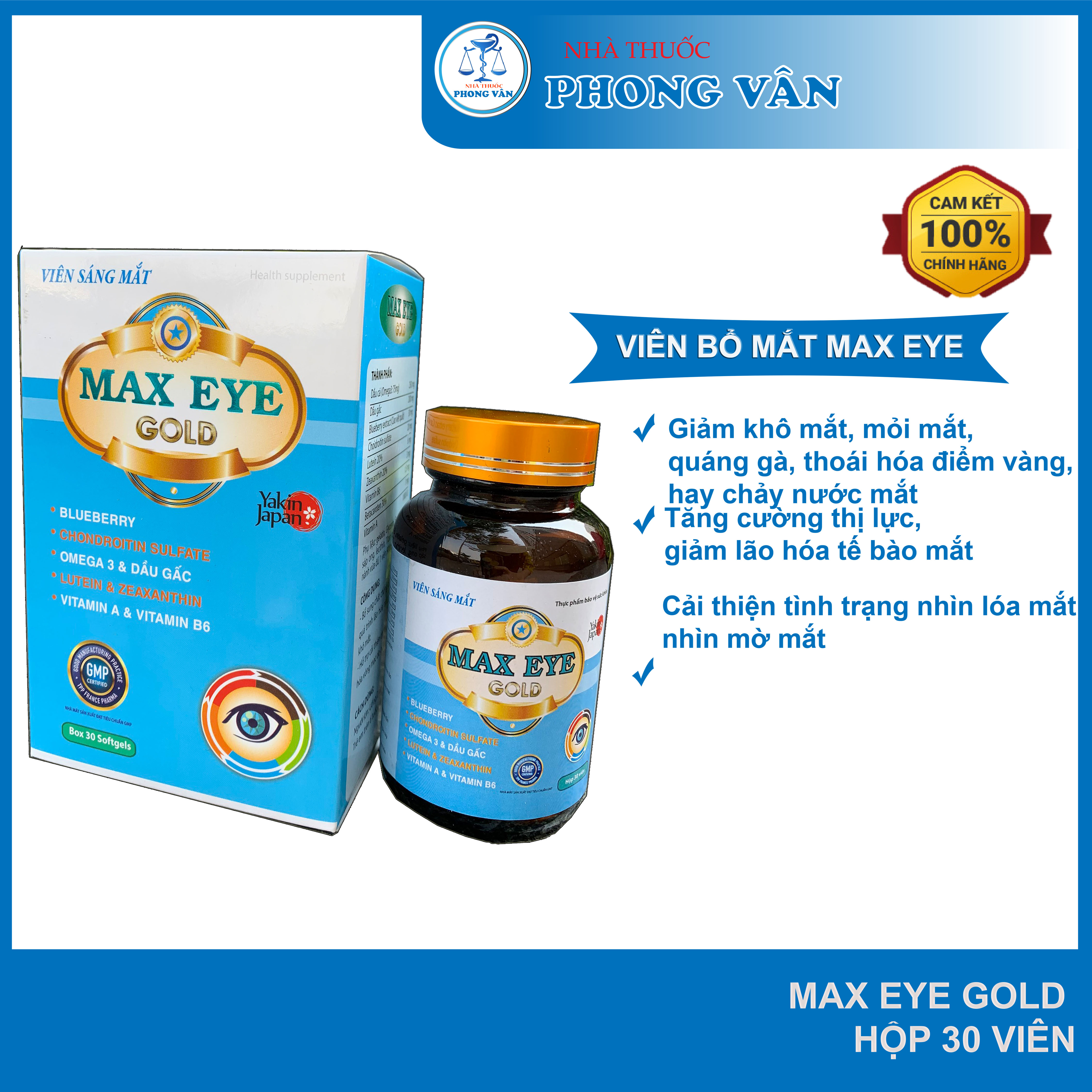Viên uống bổ mắt, sáng mắt Max eye gold