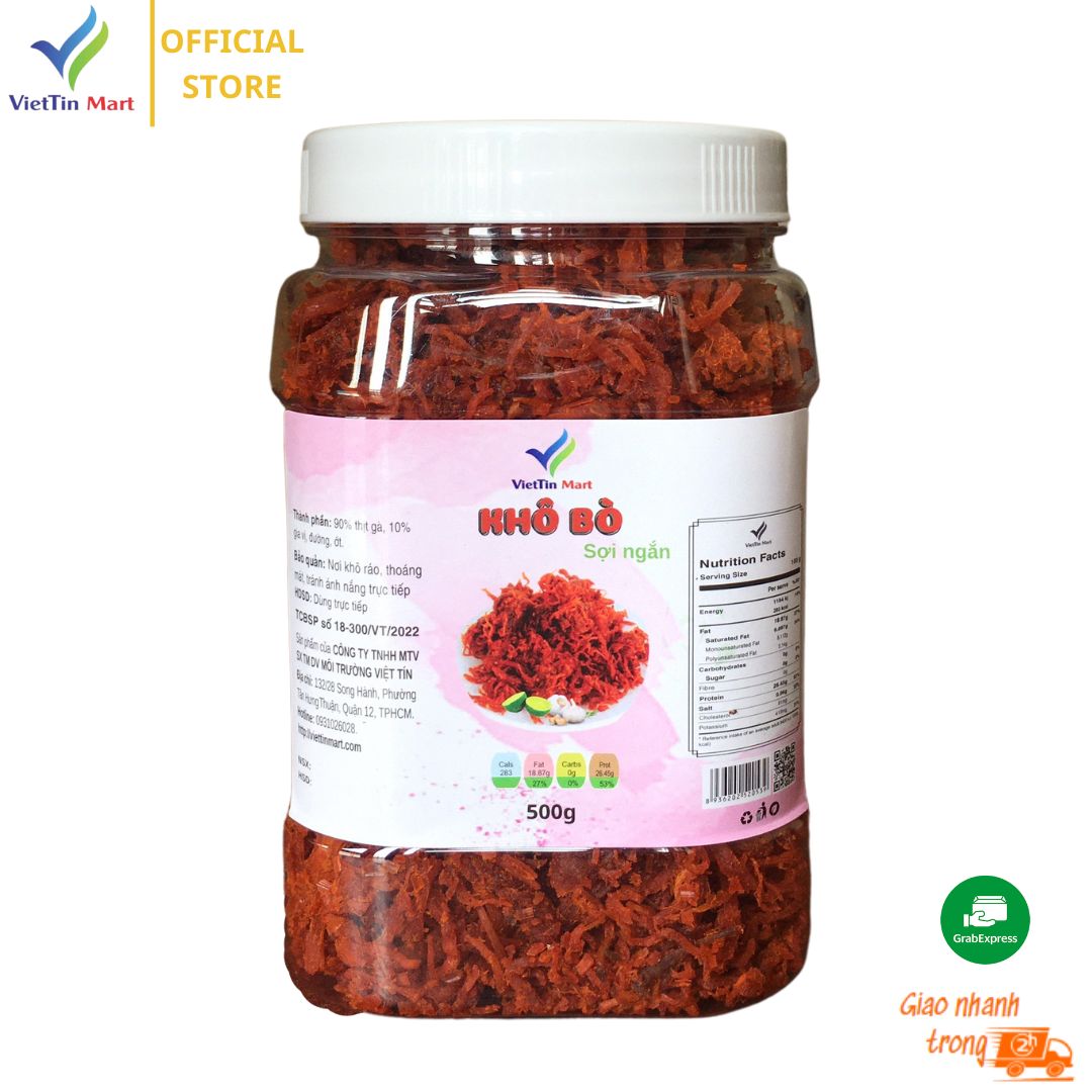 1kg Thịt bò khô sợi thơm ngon (khô gà giả bò) - Viettin Mart,