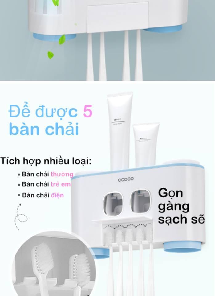 Dụng cụ lấy kem đánh răng tự động kèm cốc Ecoco