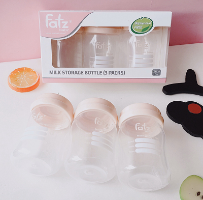 Bộ 3 bình trữ sữa Fatz baby (màu hồng màu xanh ) Bình Trữ Sữa Chất Liệu Nhựa An Toàn Bình Trữ Sữa Cho Bé Sơ Sinh Bình Trữ Sữa Fatzbaby Cho