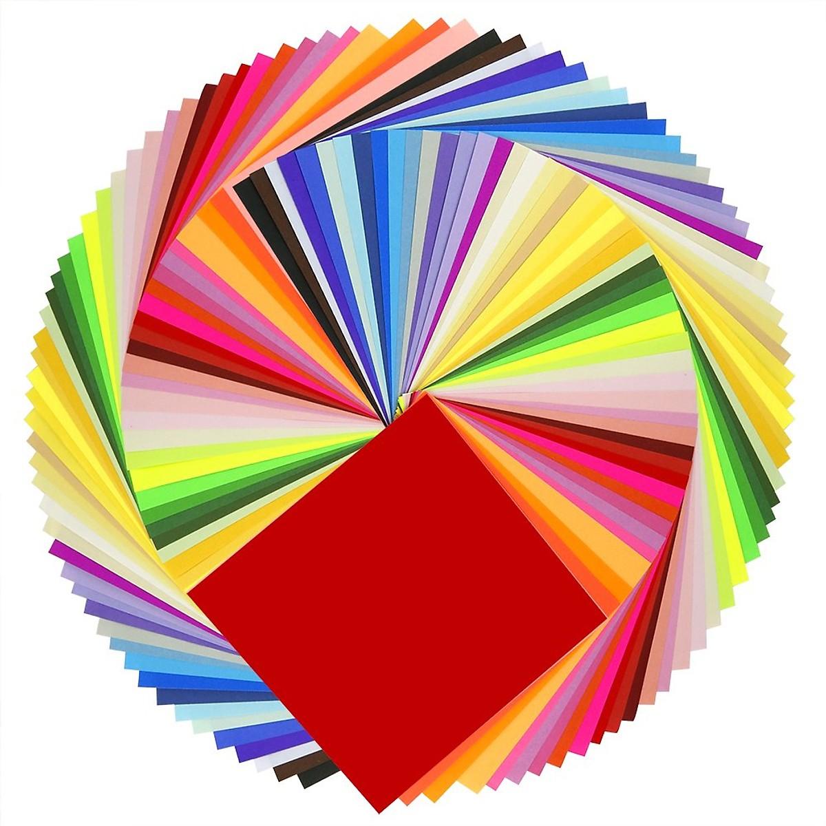 [HCM]Giấy thủ công Origami 100 tờ 8X8cm Nhiều Màu, Giấy Xếp Cò, Giấy Thủ Công, Siêu Tiết Kiệm