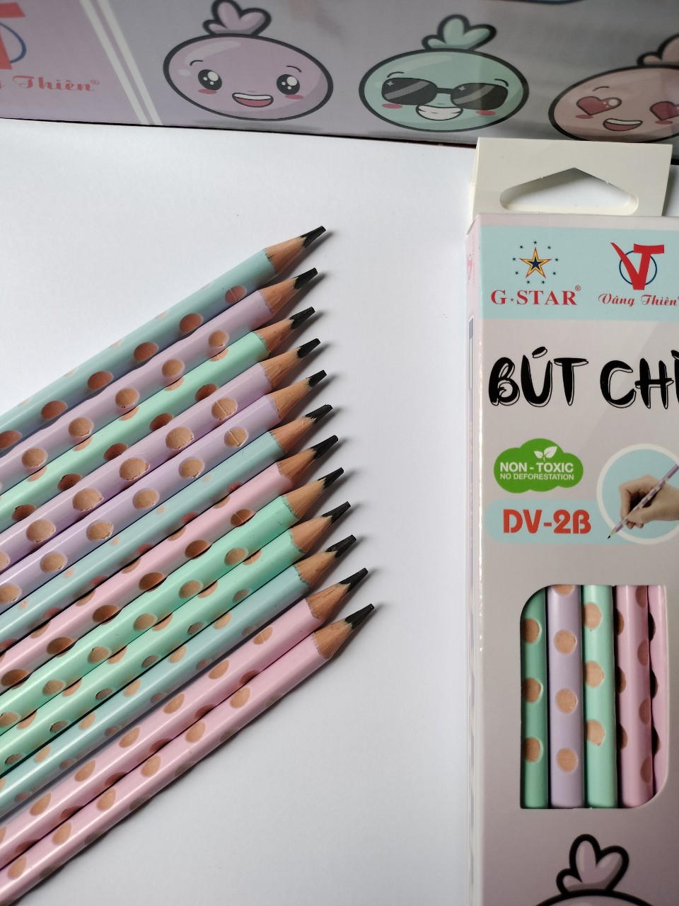 TẶNG CHUỐT Bút Chì Định Vị Gstar DV-2B (hộp 12 cây có đầu gôm trên cây)
