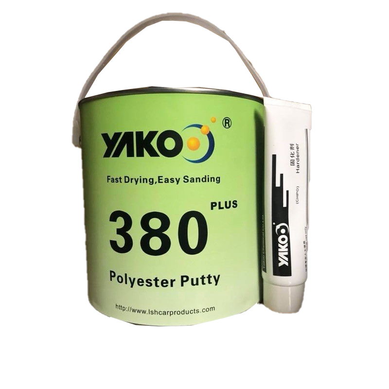 Bột bả matit ô tô, xe máy trám trét kim loại , nhựa đa dụng polyester putty yako 380 plus 2 thành phần
