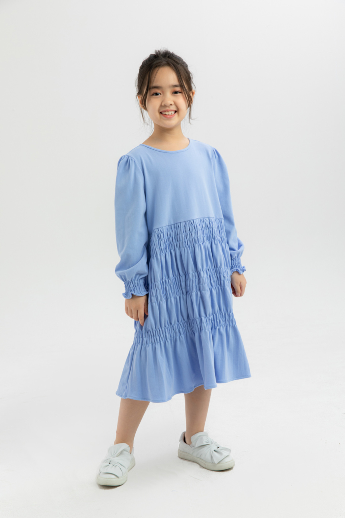 Đầm thun tay dài dáng xòe IVY moda MS 42G1128