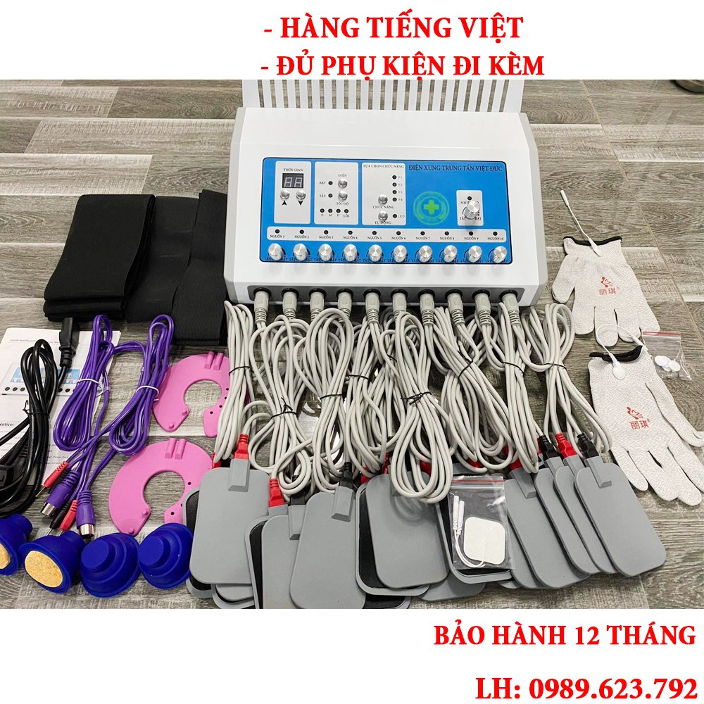 Máy điện xung trung tần 10 cổng - bảo hành 12 tháng