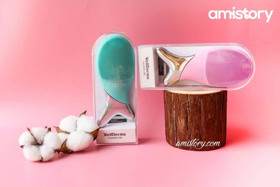 Máy rửa mặt con cá Wellderma Cleansing Fish Hàn Quốc [ CHÍNH HÃNG ]
