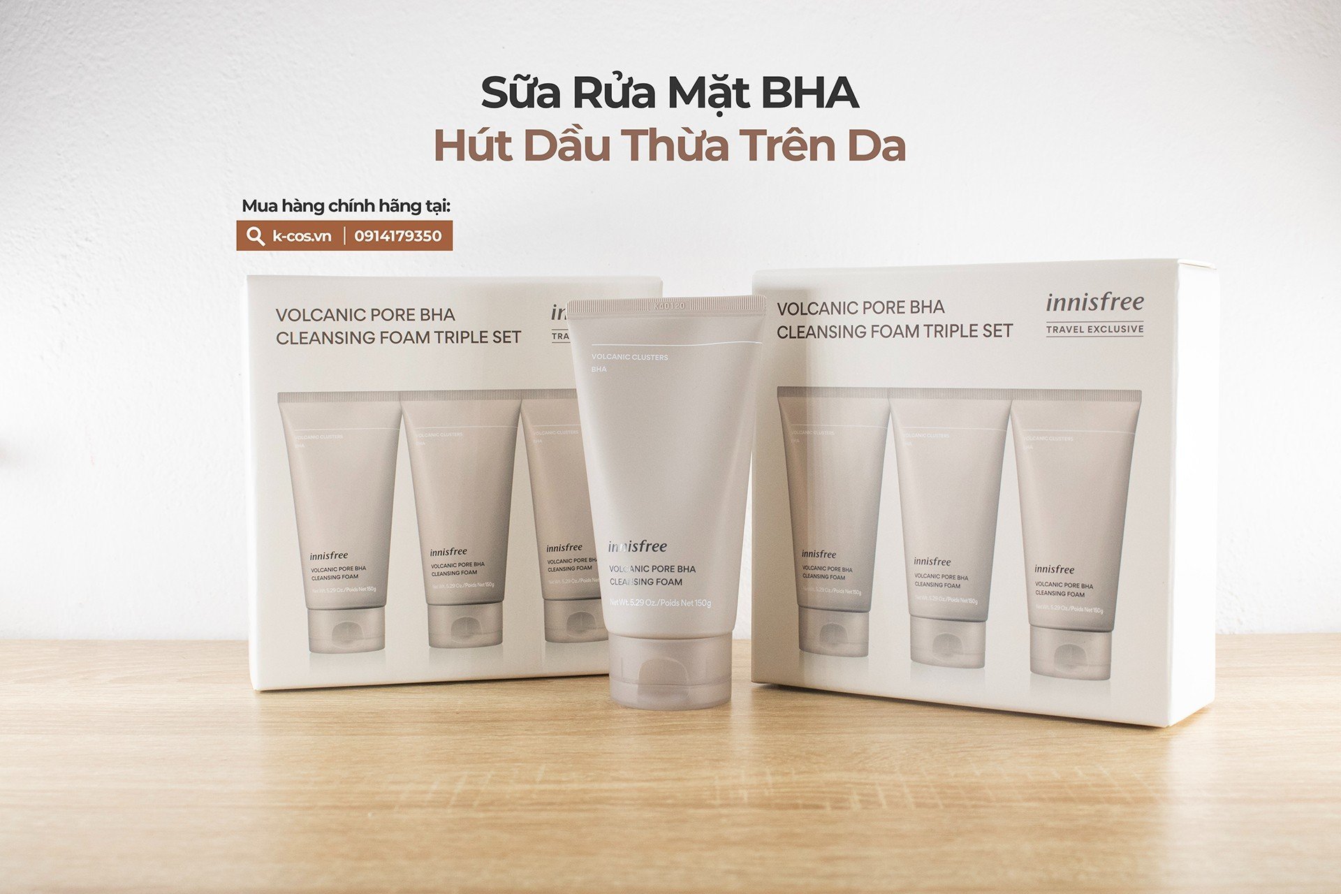 Sữa Rửa Mặt Tro Núi Lửa INNISFREE Volcanic Pore Cleansing Foam 150ml