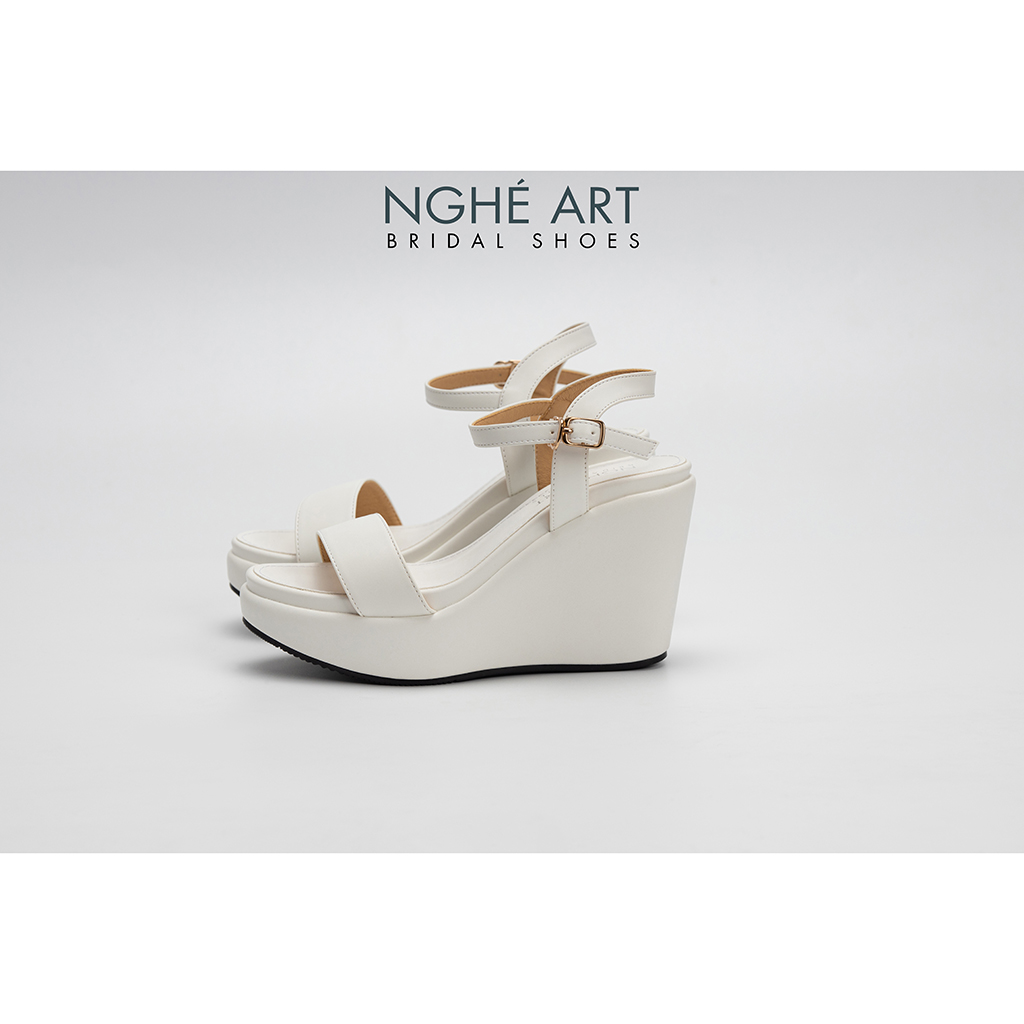 Giày cưới Nghé Art basic cao gót đế xuồng 304