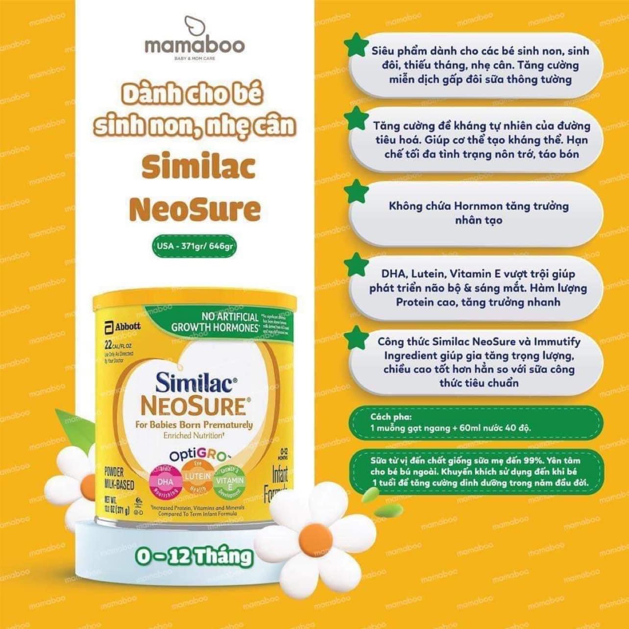 2024 Sữa Similac Neosure 371g