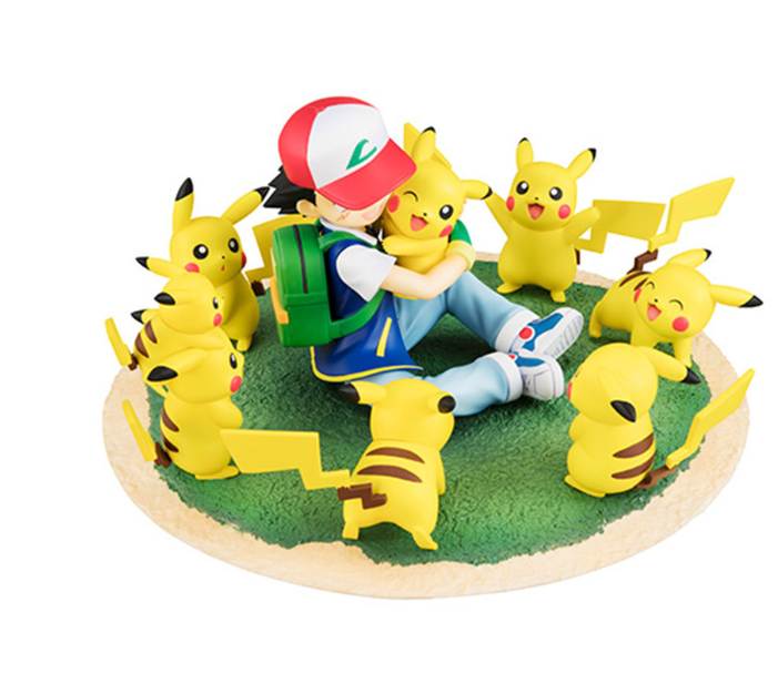 Mô Hình Pokemon, Satoshi và Pikachu, Bộ Mô Hình Cao Cấp Dành Cho Bé