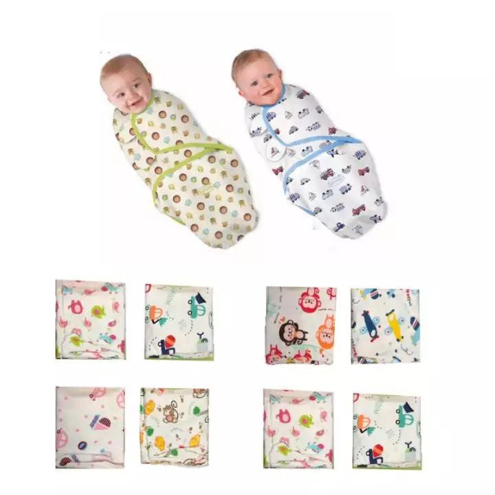 [THANH LÝ] Khăn Quấn Ủ Kén Vải Cotton Chống Giật Mình Cho Bé - Tặng 1 bit ổ điện