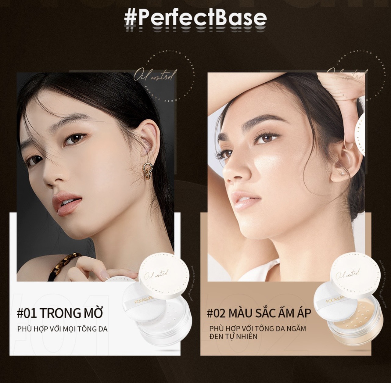 Phấn phủ Focallure kiềm dầu lâu trôi 12g