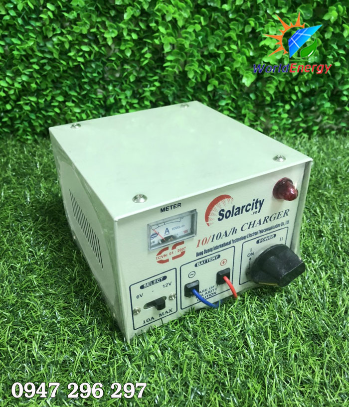 MÁY NẠP BÌNH ẮC QUY 6V/12V - 10A SOLARCITY