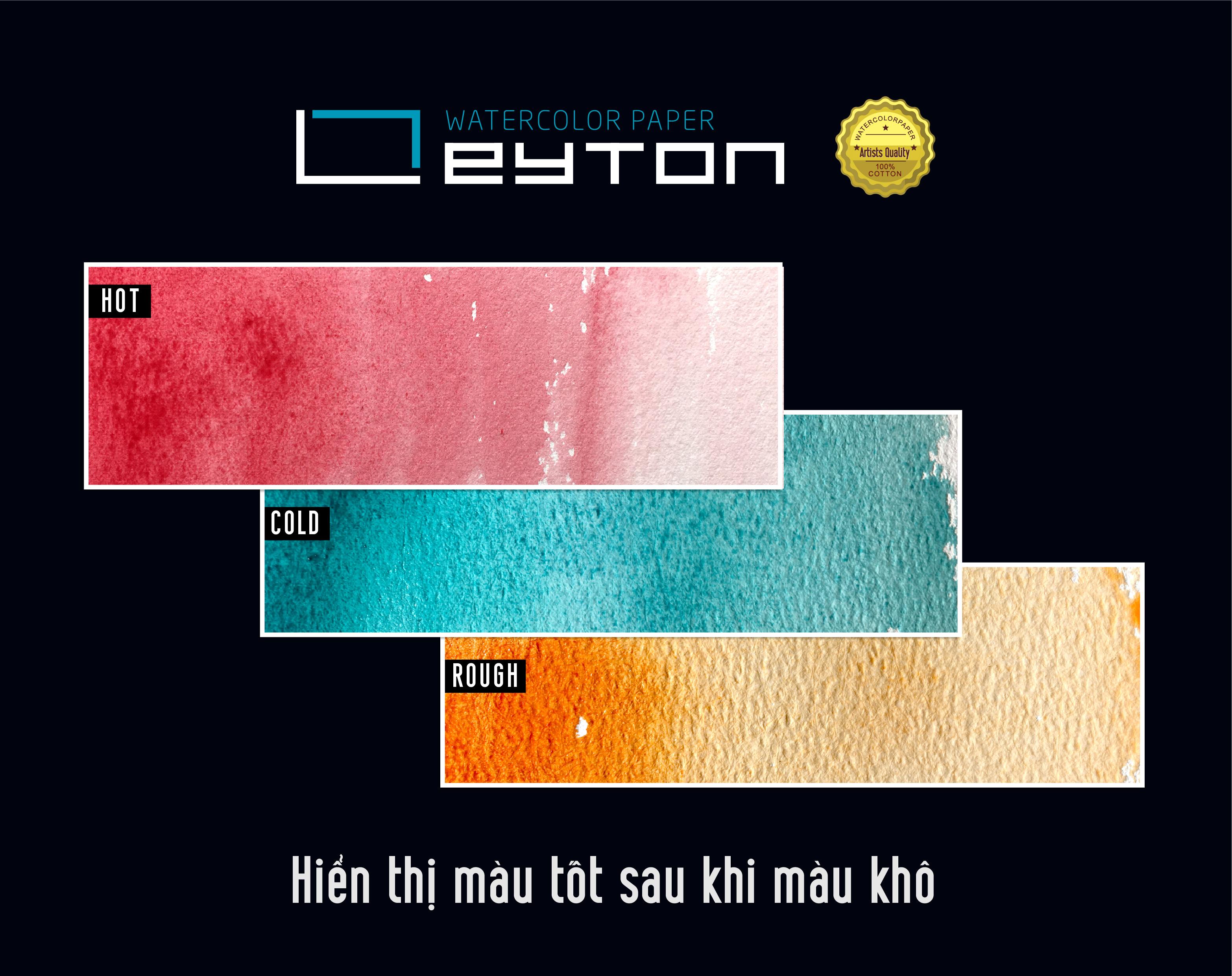 Sổ Vẽ Màu Nước LEYTON 100%cotton