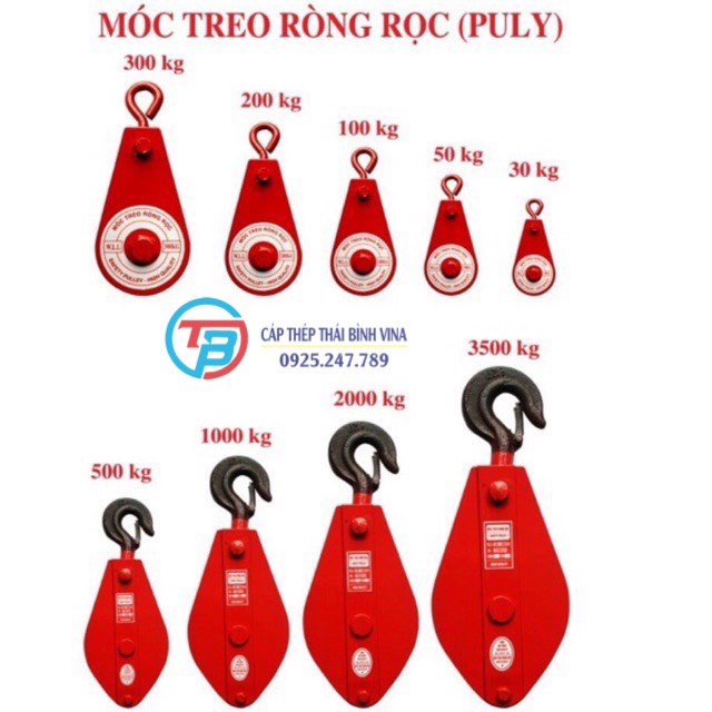 Ròng rọc nhựa - sắt - inox nhiều loại thaibinhvina