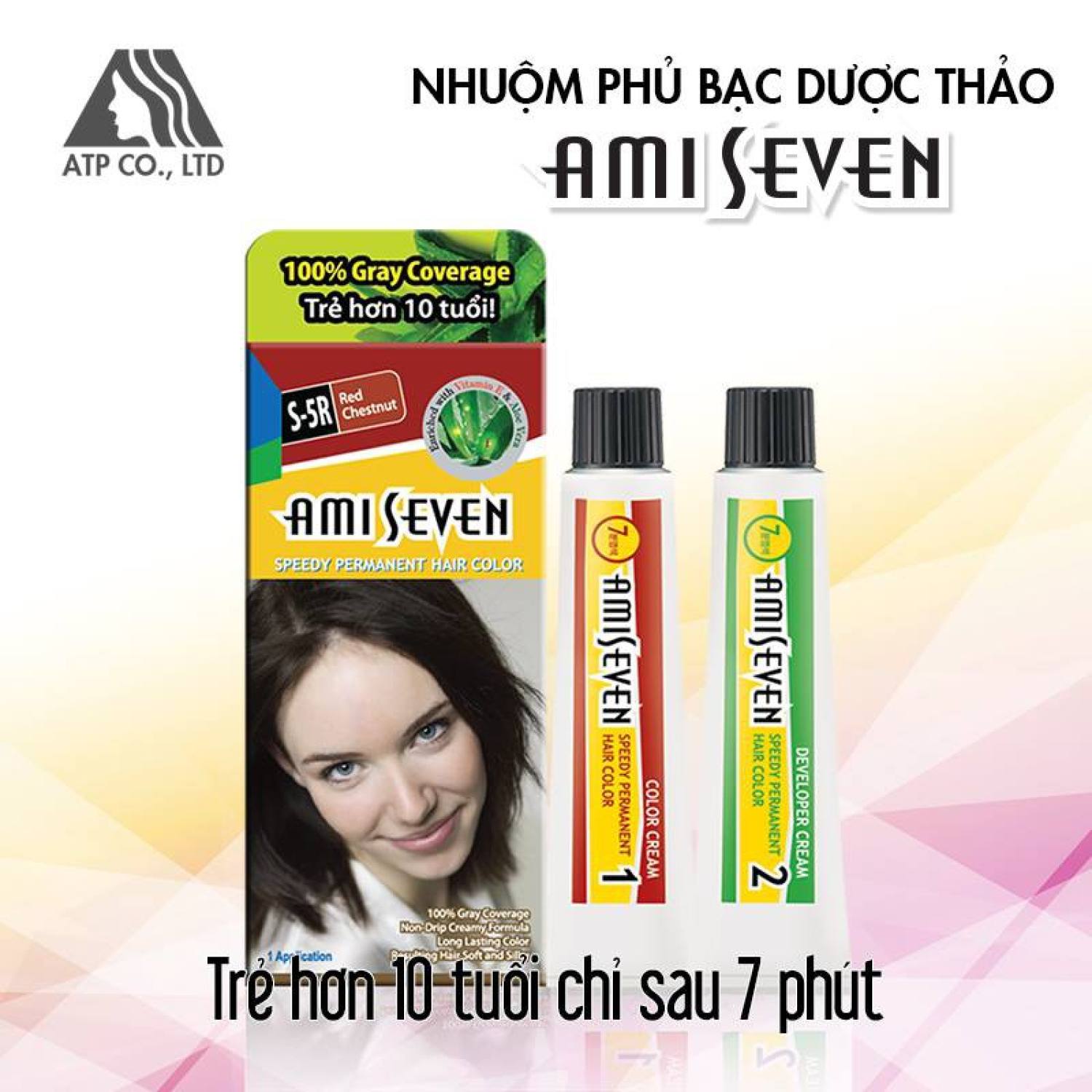 thuốᴄ nhuộm tóc Hàn Quốc Phủ Bạc Ami Seven 7 phút Amiseven