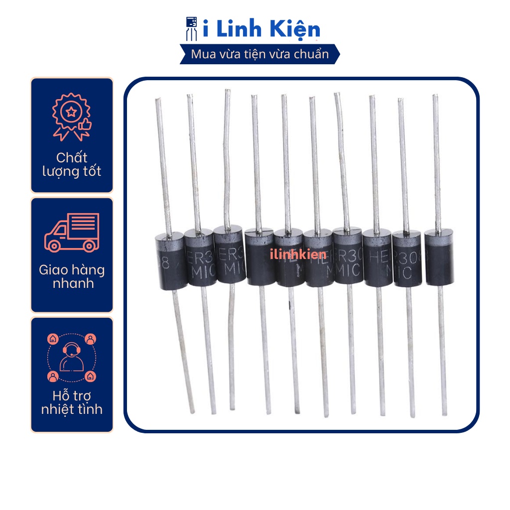 HER308 Diode xung 3A 1000V loại tốt